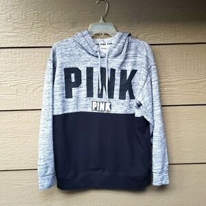 VS PINK Black & Gray Pink Victoria’s Secret Hoodie Size XS colorblock
